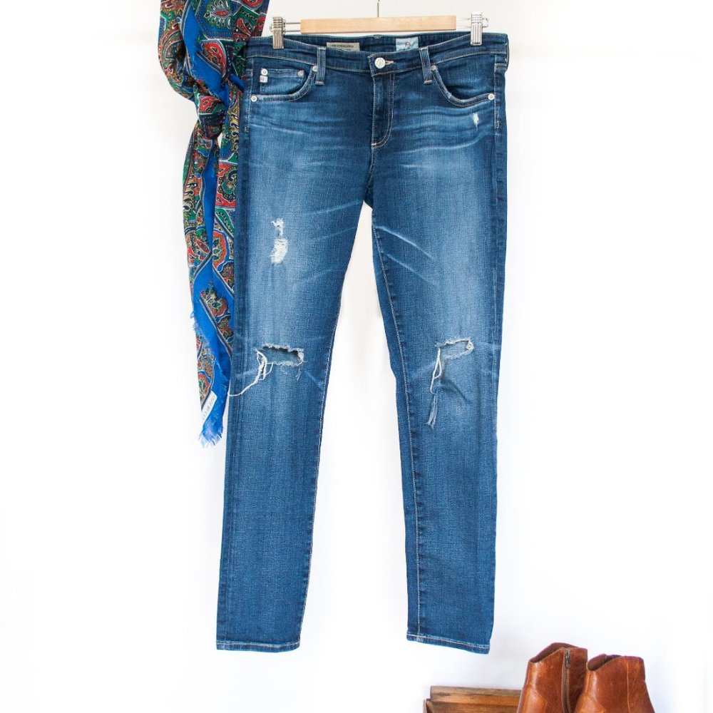 AG Legging Ankle Super Skinny Jeans  - Distressed